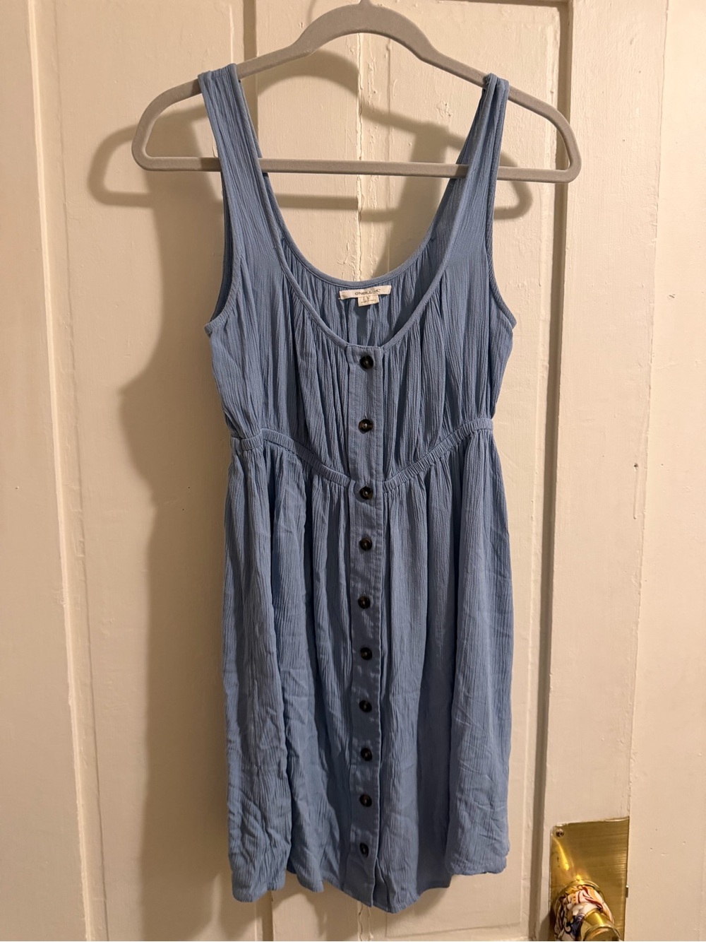 O'Neill Sky Blue Button-Front Midi Dress